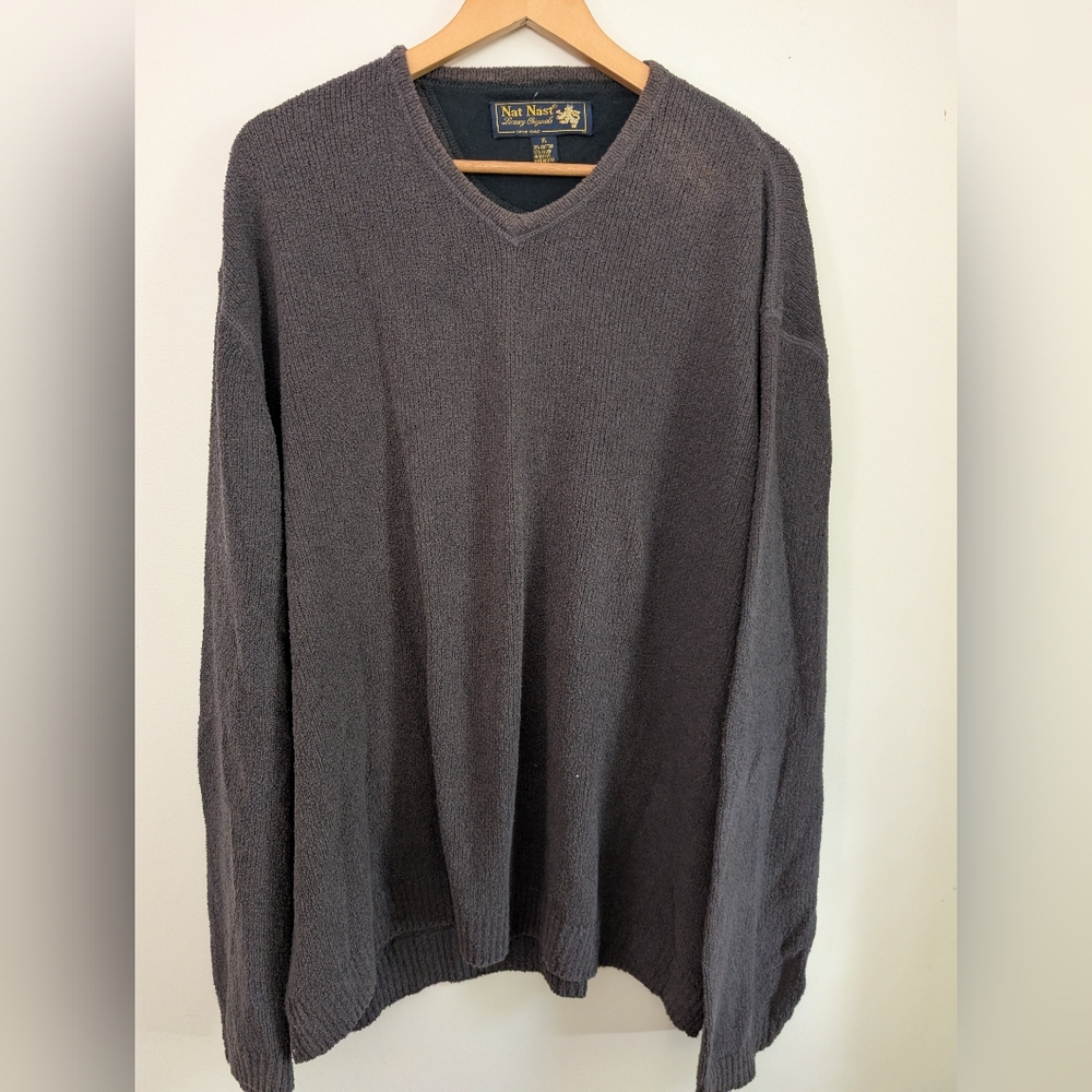 Nat Nast Dark Gray V-Neck Sweater